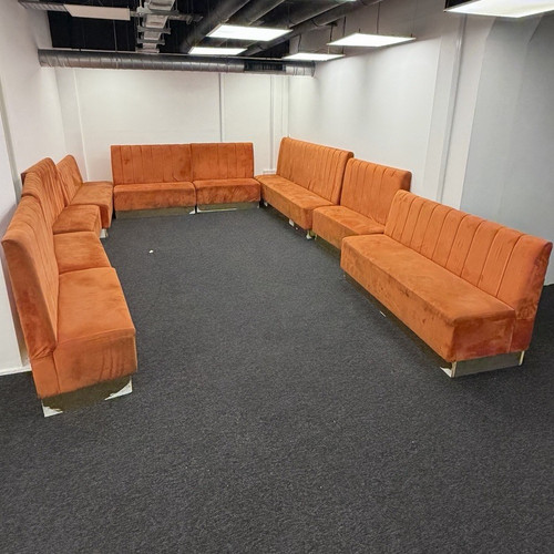 Orange upholstered channel - orange,