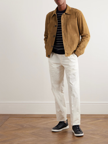 New men sheepskin suede - new,