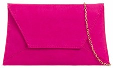 Pink Clutch Bag Cerise Faux