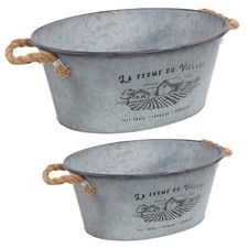 Large galvanised metal wine - large,