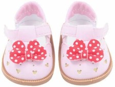 UK Seller. Pink 18 Inch Doll SHOES. Fit Our Generation, American Girl. 7cm foot.