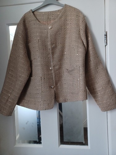 Lined dark beige jacket - lined,