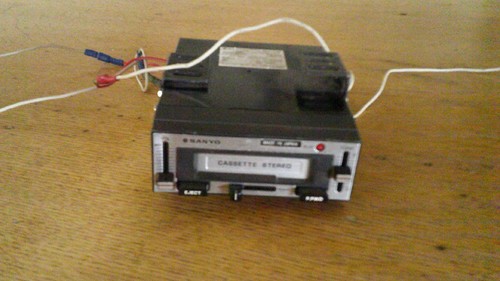 Vintage sanyo cassette player - cassette,