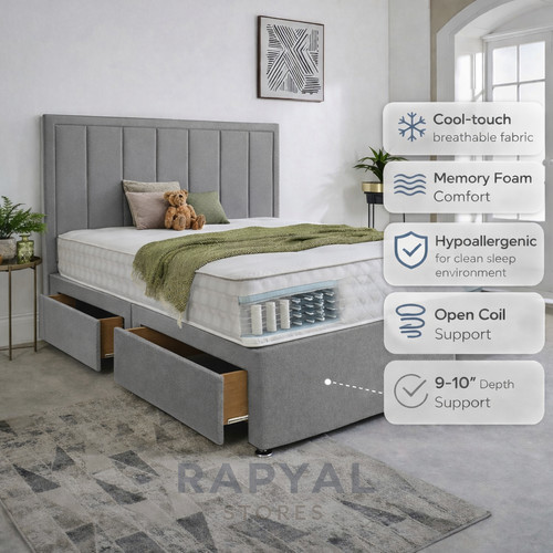 Luxury divan bed set - bed,