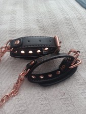 Erotic Ann Summers Leather And Rose Gold Handcuffs BNIB