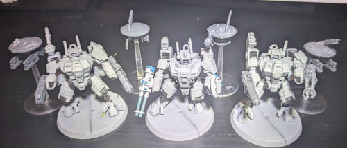 40k tau crisis battlesuit team - tau,