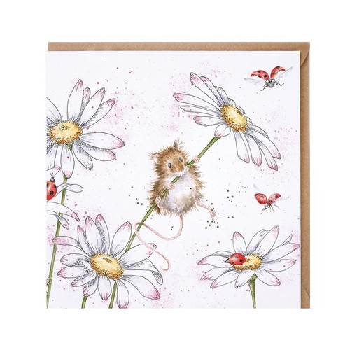 Wrendale field mouse flower - mouse,