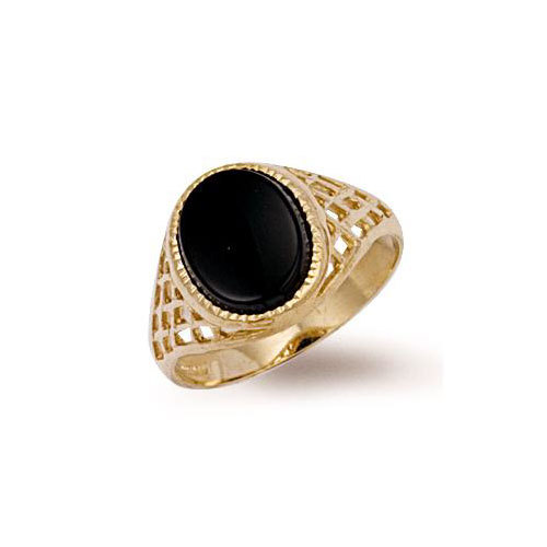 9ct gold hallmarked gents oval - hallmarked,