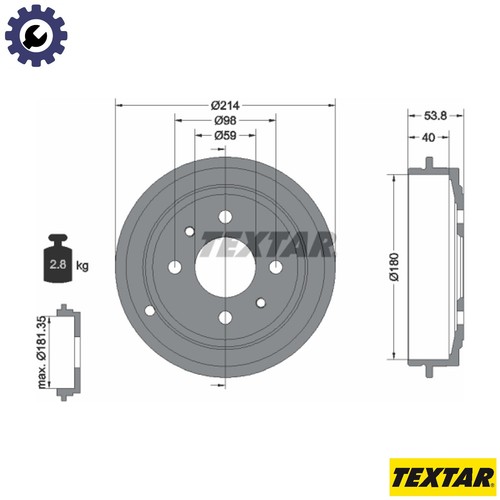 Brake drum 94014800 for - brake,