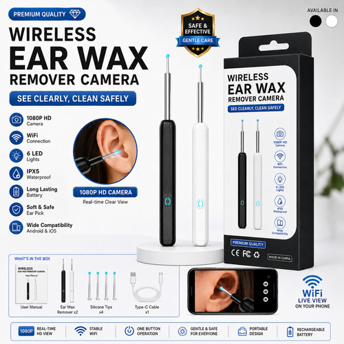 Ear wax remover camera - wax, |