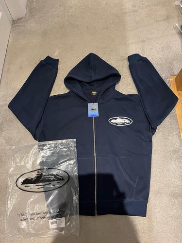 Corteiz navy blue - blue, full-zip