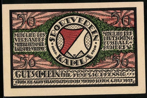 Emergency money kahla 1921 50 - money,