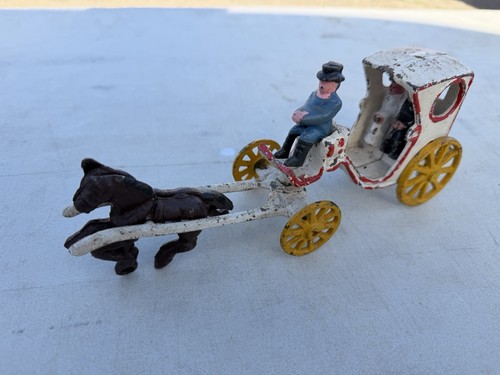 Vintage cast iron horse and - vintage,
