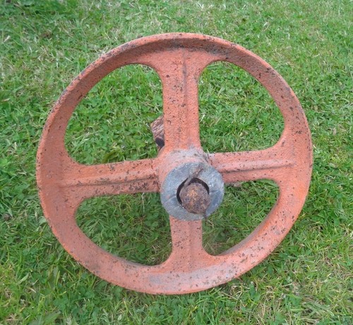 Vintage metal cart - /shed, wheel