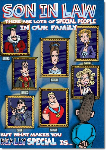 Doodlecards son law - doodlecards, son-in-law