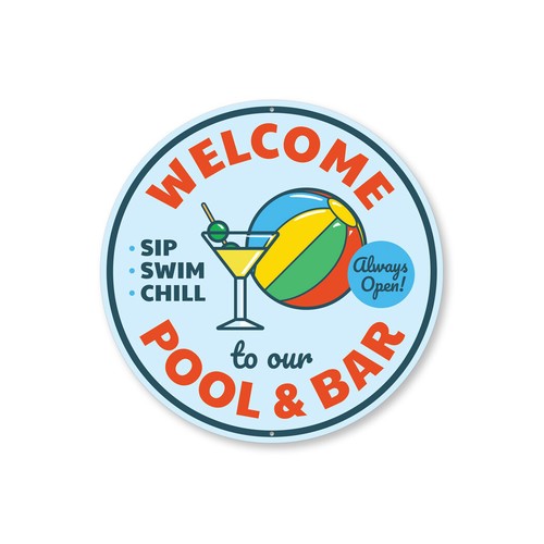 Welcome sip swim chill pool - sip,