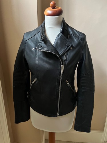 Reiss ladies black leather