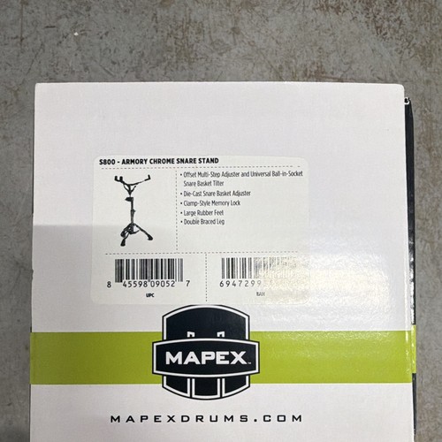 Mapex s800 armory chrome snare - mapex,