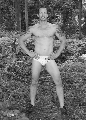 Nude male art model