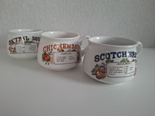 Vintage recipe soup - recipe, set