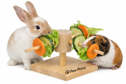 Wood food carousel rat rabbit - rat,