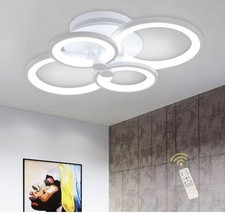 Modern Ceiling Light,Metal Acrylic LED Flush Mount Dimmable Ceiling Light...