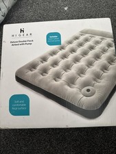 Hi-Gear Deluxe Double Air Bed with Built-in Foot Pump and Raised Pillow