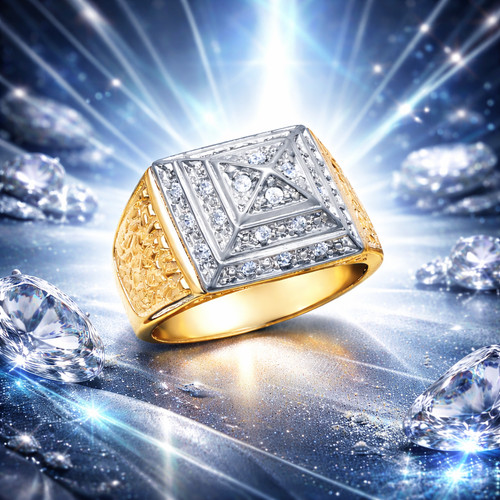 9ct gold pyramid - 9ct, childs