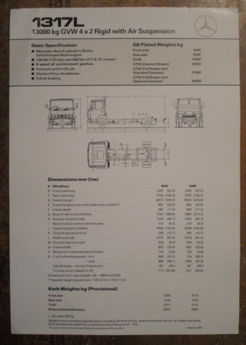 Mercedes benz 1317l truck orig - mercedes,