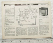 1957 Circuit diagram & Tech Data Philco A1497 Television