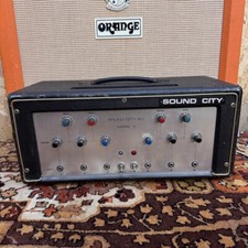 Vintage 1960s Sound City 50 Mark 3 PA EL34 & Partridge Valve Amplifier Head RARE