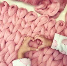 Chunky Merino Wool - arm knitting blanket, wool roving, felting weaving spinning