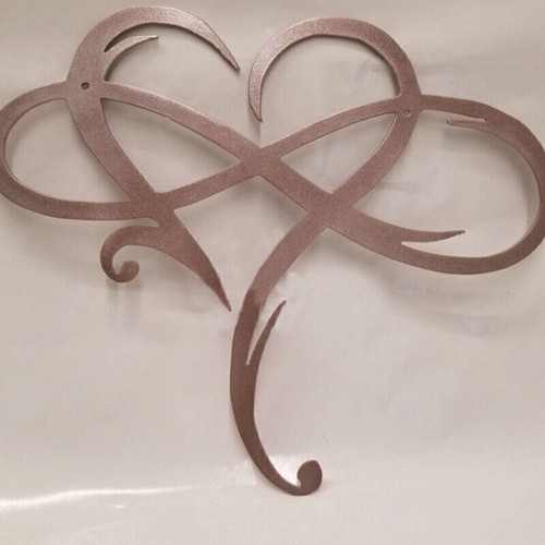 Metal infinity heart art - metal,