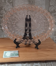 1940 Depression Era Glassware Pinkrose Tray