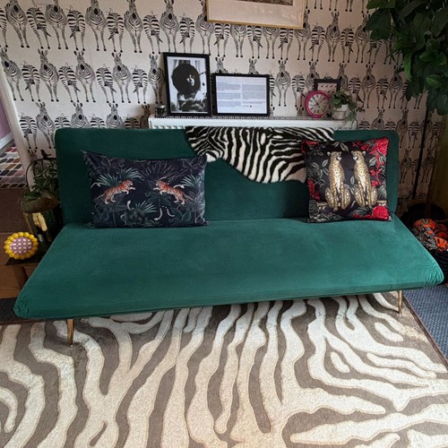 Habitat matteo green velvet - green,