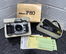 Nikon F80 Silver camera Body Only boxed Clean TESTED