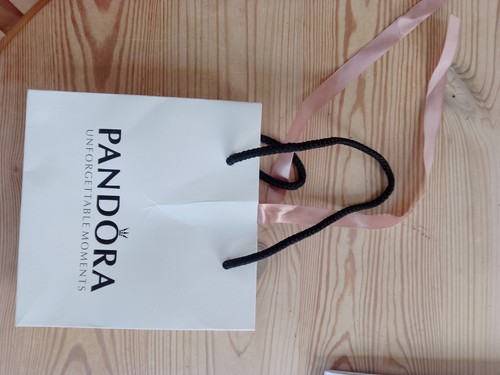 Pandora white gift bag with - white,