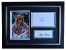 Stefan Edberg Signed A4 Framed Autograph Photo Display Tennis Sport AFTAL & COA