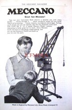 1958 Meccano Construction Sets AD 'Tower Crane' - Original Print Advert
