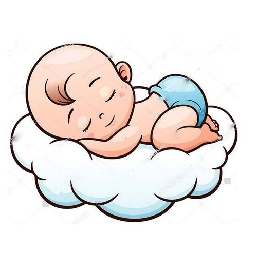 Baby sleeping the cloud - sleeping,