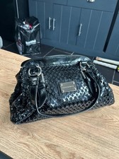 Vintage Y2K Dolce & Gabbana Black Patent Leather Handbag with Authenticity Card