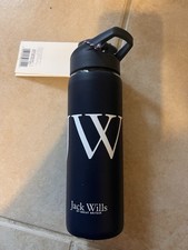 Jack Wills - Glass Water Bottle and Blue Silicone Silicone Sleeve 550ml