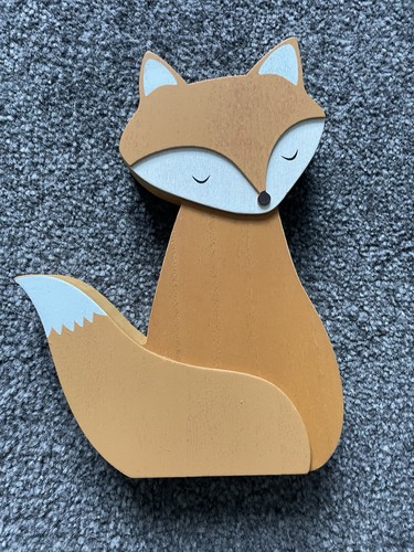 Wooden standing orange fox - wooden,
