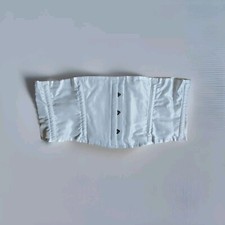 White Underbust Corset Steel Boned Size 36 inch Waist Wedding Bridal Lingerie