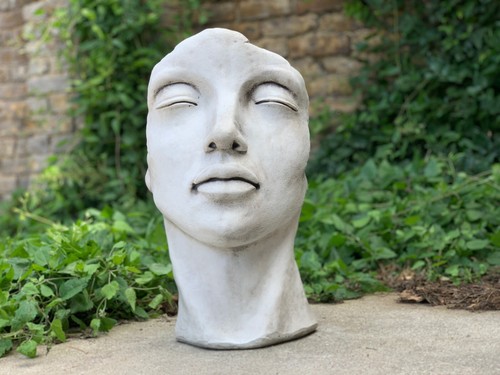 Concrete face statue - , stone