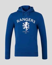 Official Glasgow Rangers FC retro Navy Hoodie Size Large BNWT