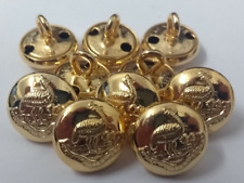 Northern Rhodesian Regimental Genuine Vintage Issue Gold Buttons 13mm X 10 - NEW