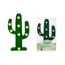 Green Light Up LED Cactus Lamp