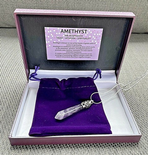 Amethyst pendulum prism - pendulum,