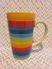 Tall Rainbow Ceramic Mug Cup